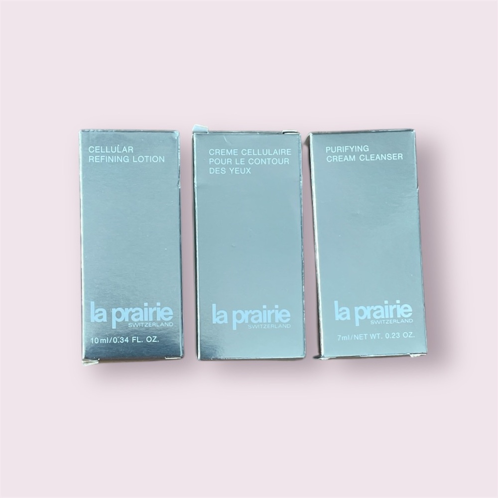 La Prairie Cellular Travel Set – Eye Cream 3ml, Lotion 10ml, Cleanser 7ml New